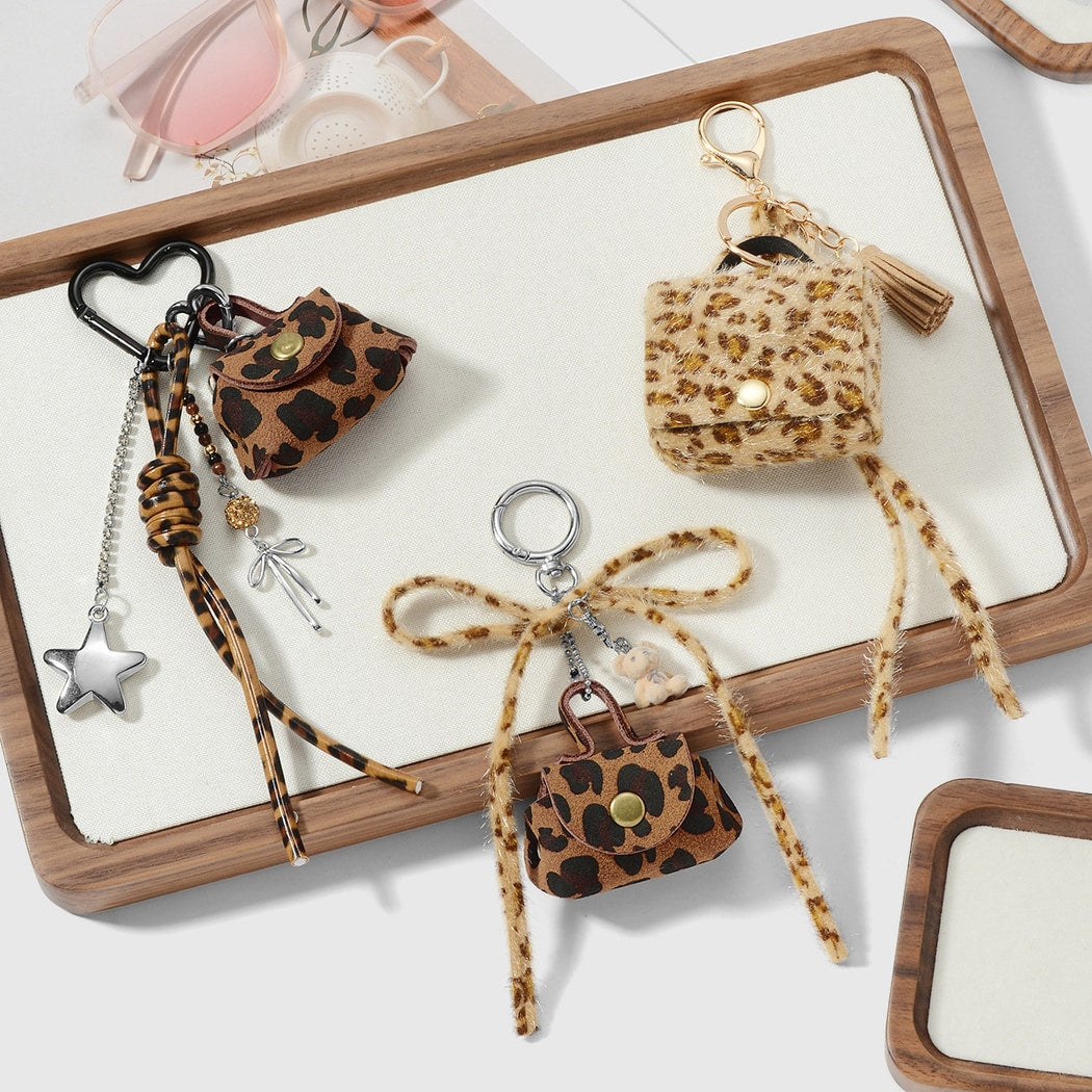 Keypus - Y2K Leopard Print Mini Keychain