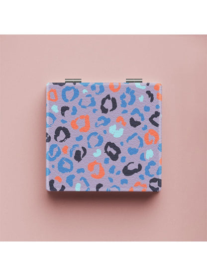 Mirroray - Colorful Leopard Print Folding Makeup Mirror