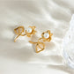 Earedge - Minimalist Linear Flower Earrings