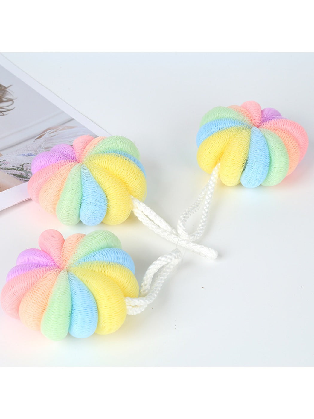 Papo - Rainbow Color Block Bath Pouf