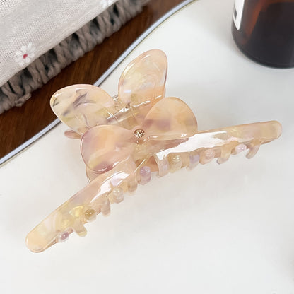 Beau - Acetate Board Bow Detail Decorative Claw Clip