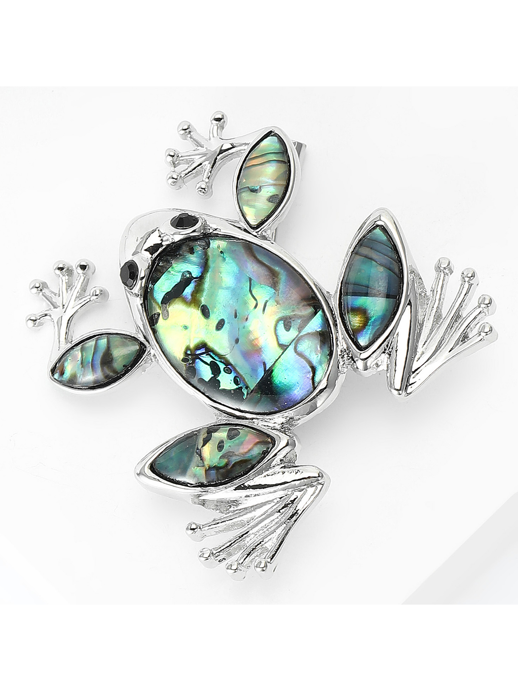 Brovia - Alloy Frog Inlay Fashion Accent Brooch Pin