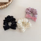 Gifty - Heart Cutout Bow Satin Scrunchie