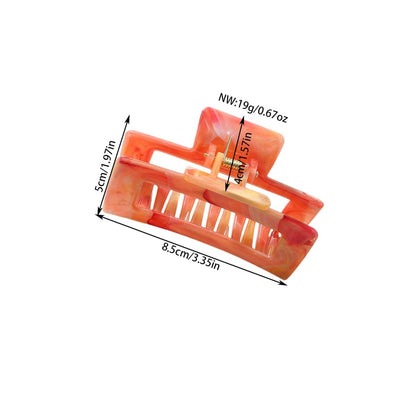 Beau - Marble Pattern Rectangle PS Hair Claw Clip