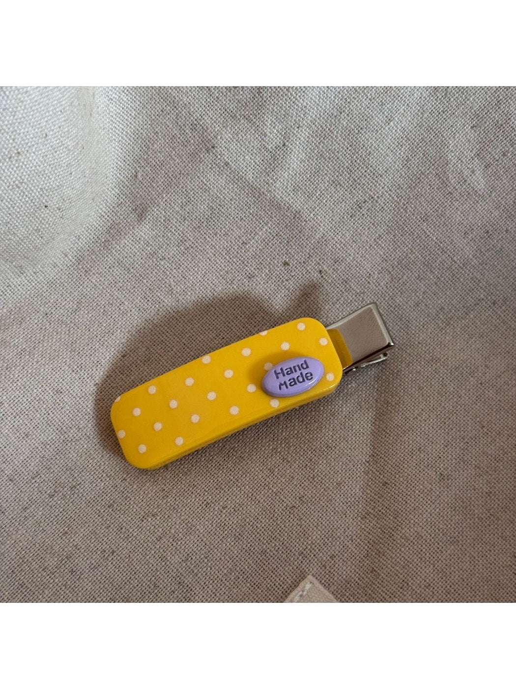 Beau - Polka Dot Acrylic Side Section Hair Clip