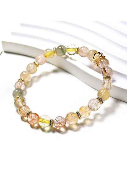 Lovra - Minimalist Color Blocked Crystal Beaded Bracelet