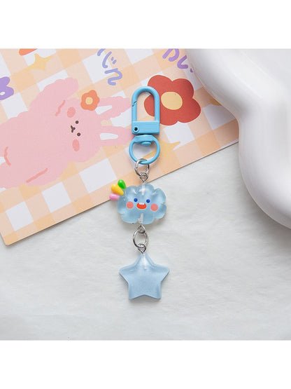 Keypus - Cute Cloud and Star Charm Keychain