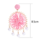 Earedge - Geometric Round Pendant Drop Earrings