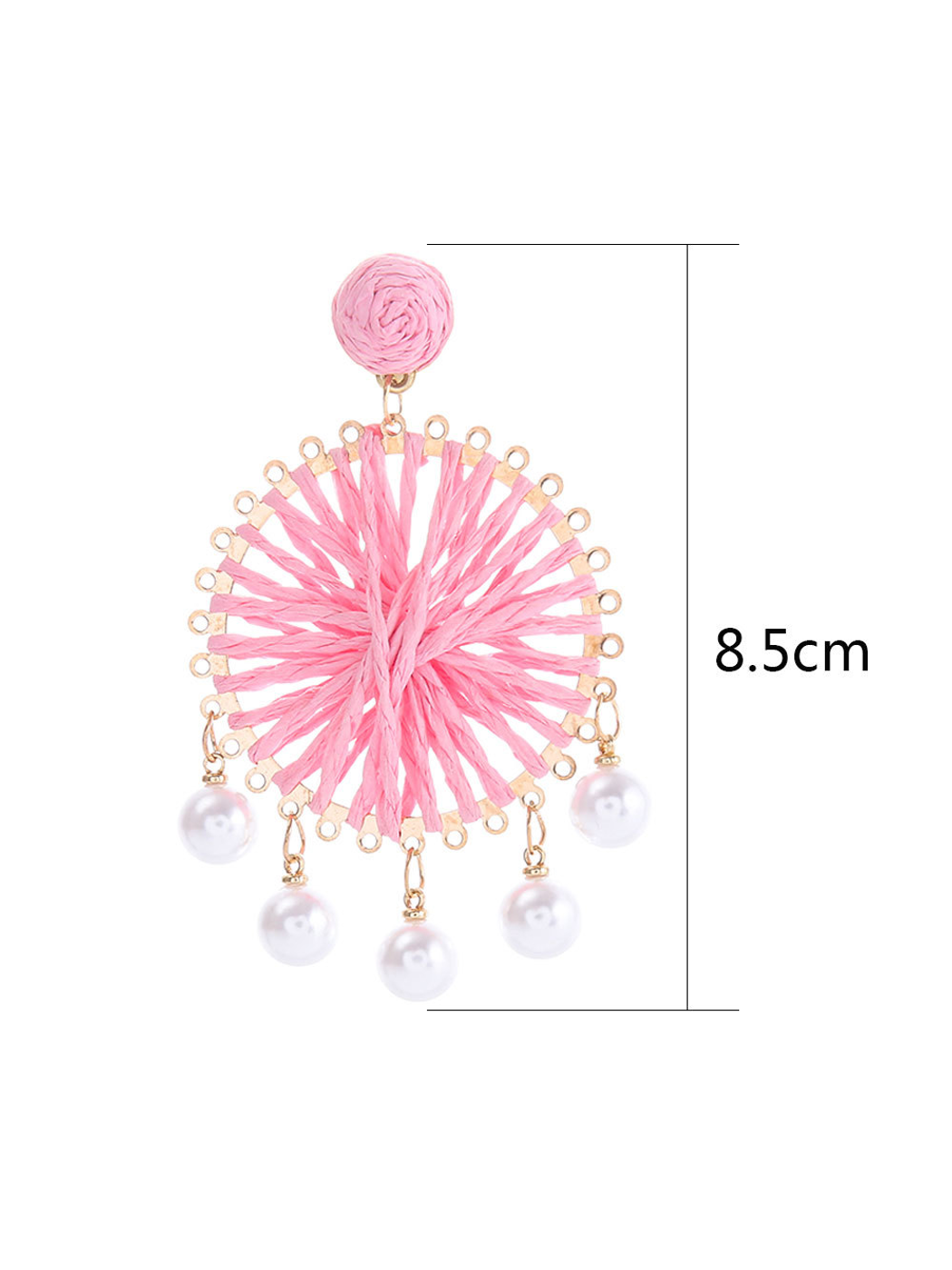 Earedge - Geometric Round Pendant Drop Earrings
