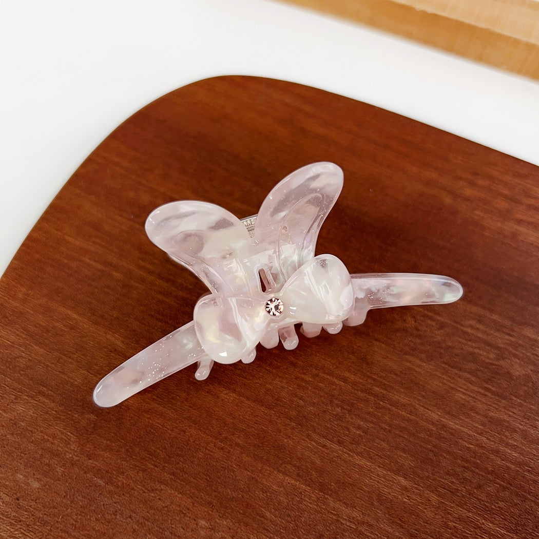 Beau - Acetate Board Bow Detail Decorative Claw Clip