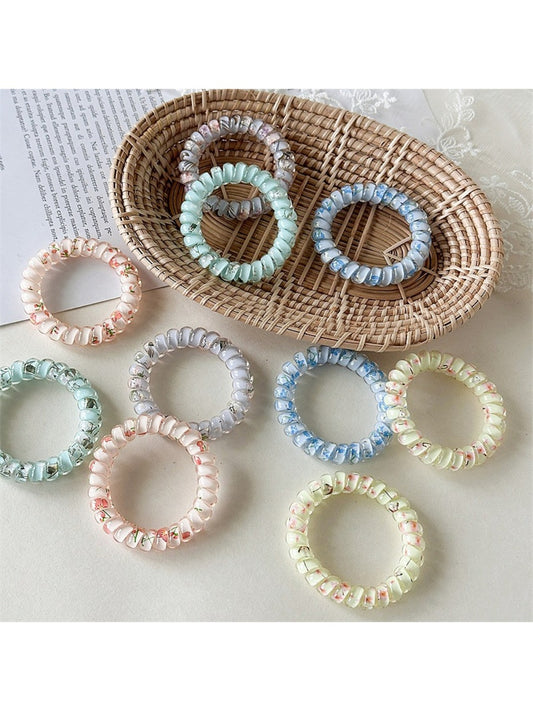 Gifty - Floral Print Telephone Hair Ring