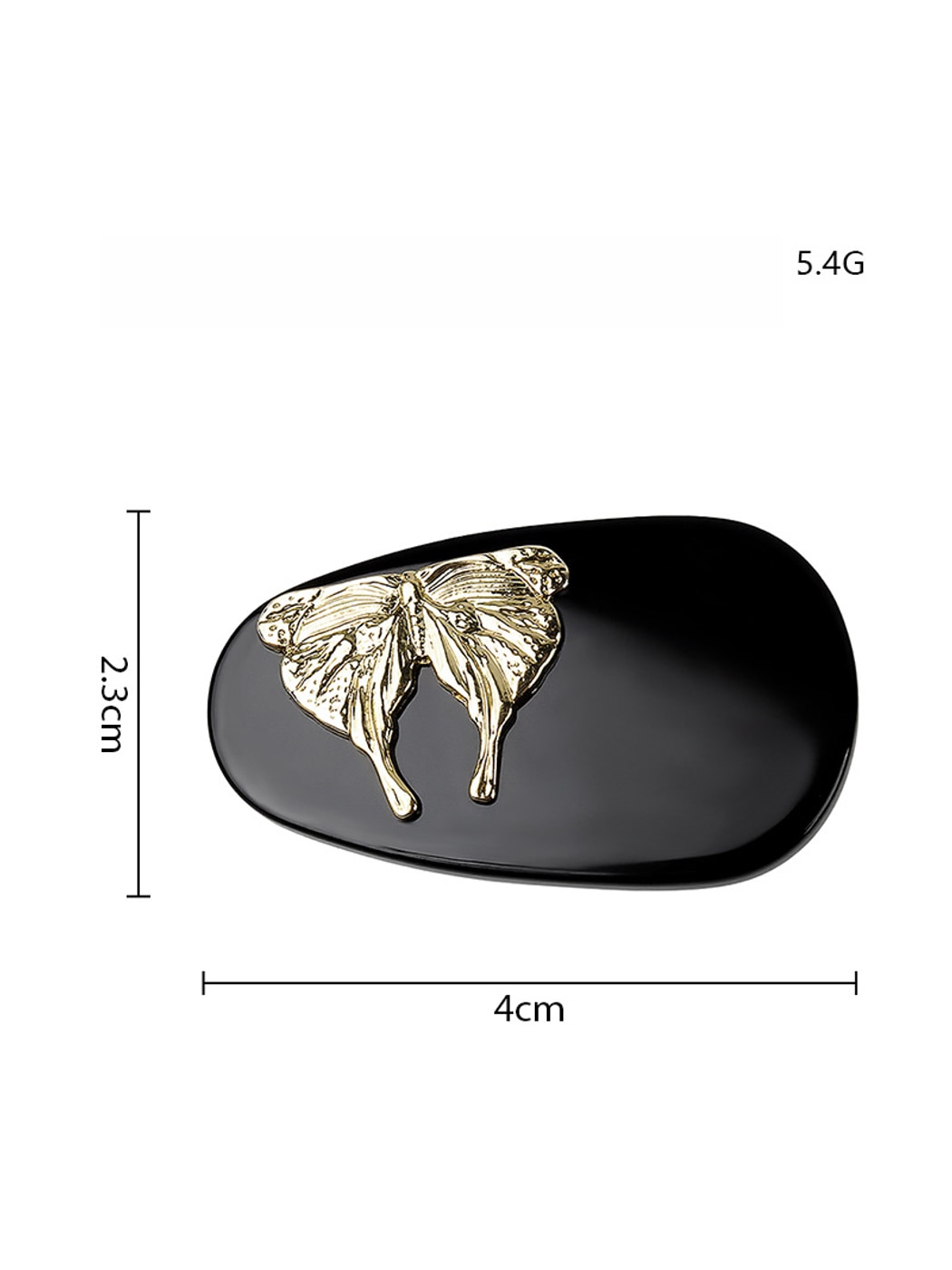 Beau - Alloy Butterfly Detail Acetate Hair Clip