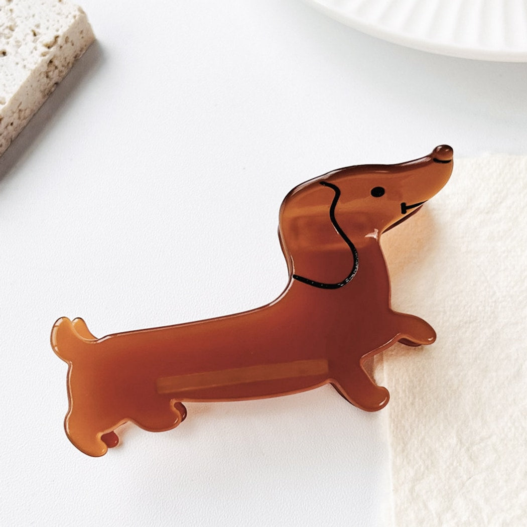 Beau - Leopard Print Dachshund Claw Clip