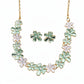 Nozari - Alloy Floral Stud Earrings and Necklace Set