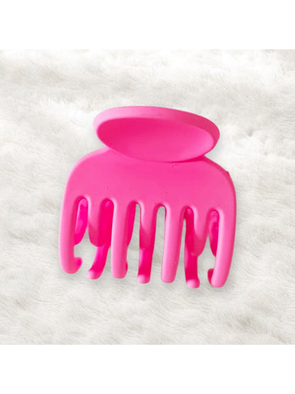 Beau - Simple Solid Color Matte Finish Hair Claw Clip