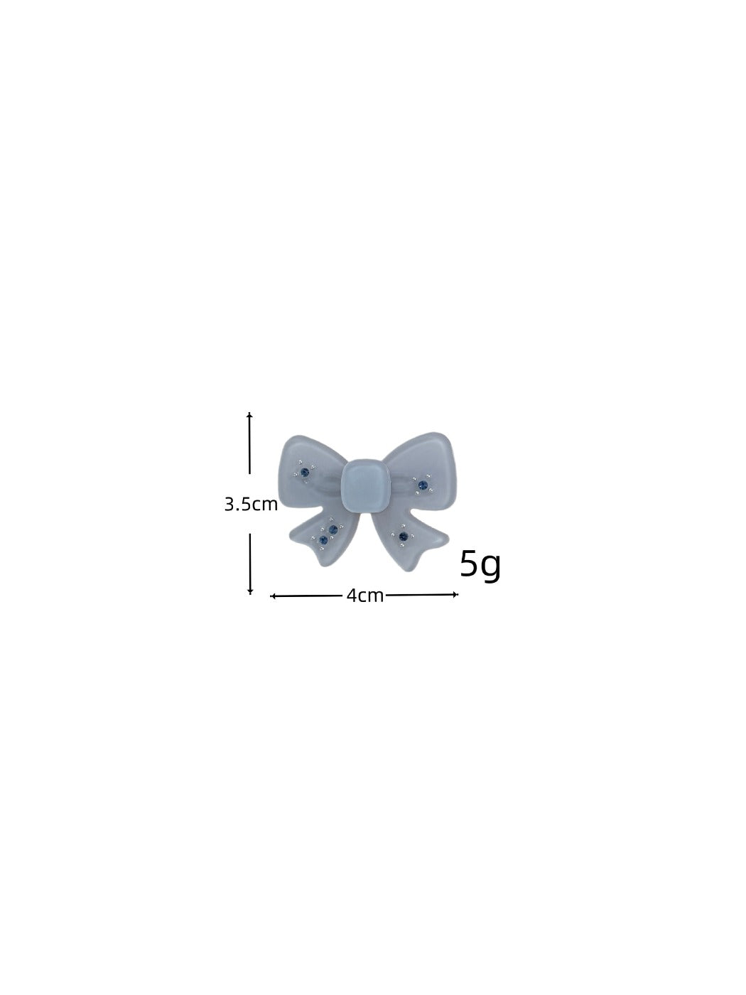 Beau - Sweet Bow Accent Plastic Alloy Hair Clip