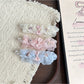 Beau - Ruffled Mesh Bow Accent Decorative Banana Clip