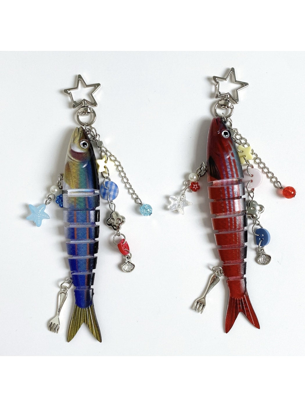 Keypus - Articulated Fish Bag Charm Pendant Keychain