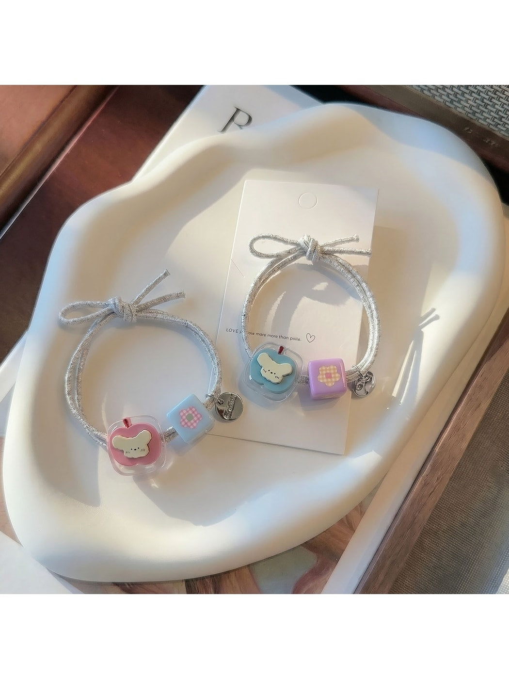 Gifty - Cartoon Dog Double Strand Elastic Hair Tie