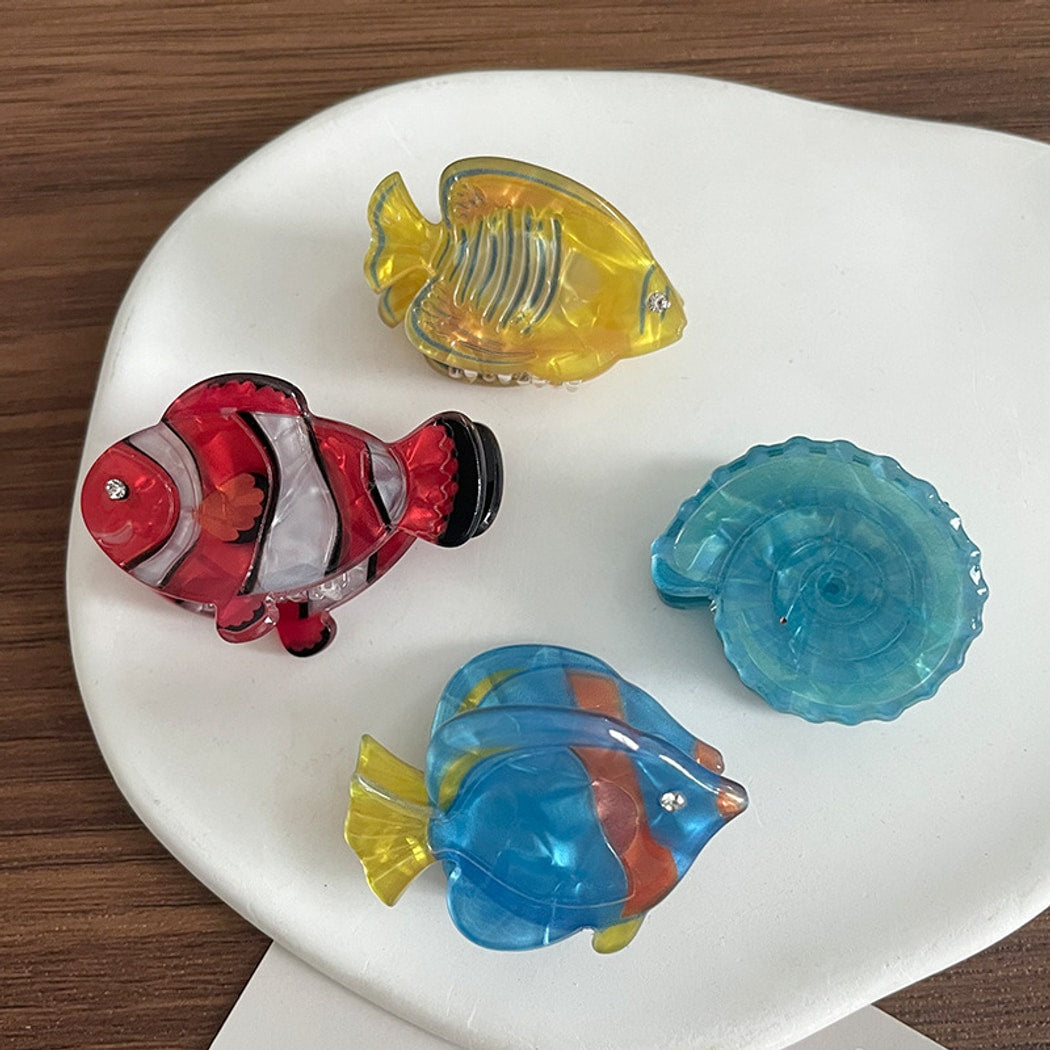 Beau - Translucent Ocean Motif Side Hair Clip