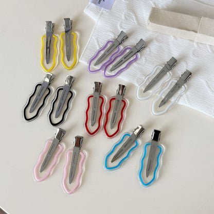 Beau - Plastic Alloy Irregular Wave Side Hair Clip