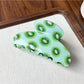 Beau acrylic claw clip with multicolored fruit illustrations on clear base