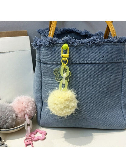 Keypus - Single Pompom Bag Charm Keychain