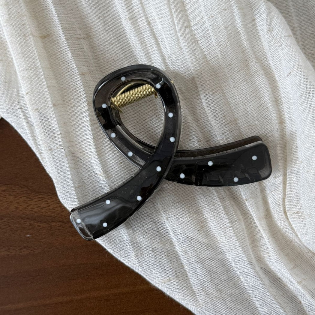 Beau - Polka Dot Geometric Hair Styling Claw Clip
