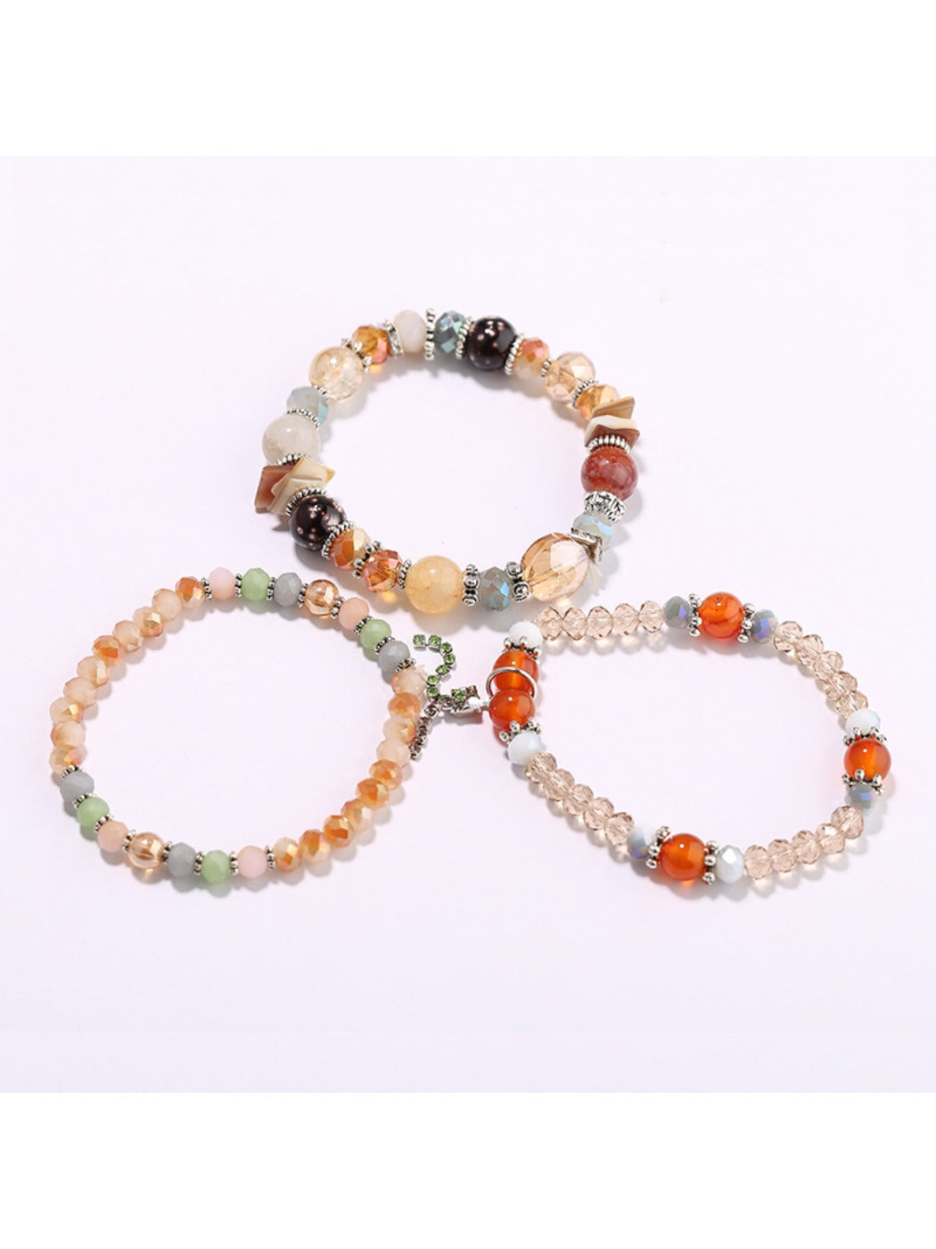 Lovra multi-row bracelet displayed on a white background showing bead details
