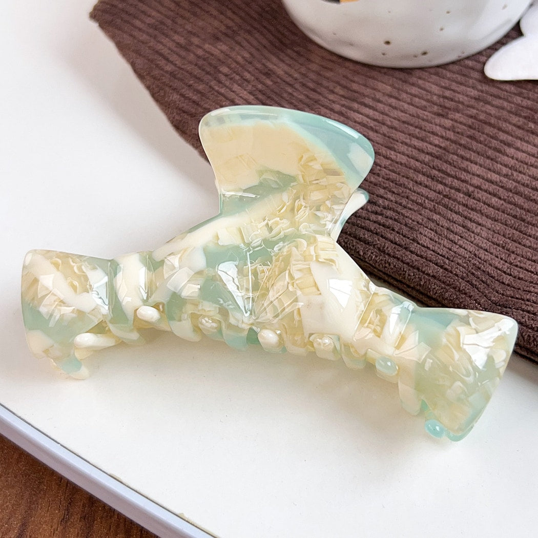 Beau - Geometric Acetate Bow Style Hair Claw Clip