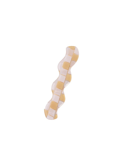 Beau hair clip open, displaying metal clasp mechanism