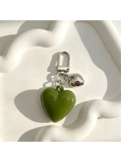 Keypus - Heart Shape Alloy Phone Bag Charm Keychain