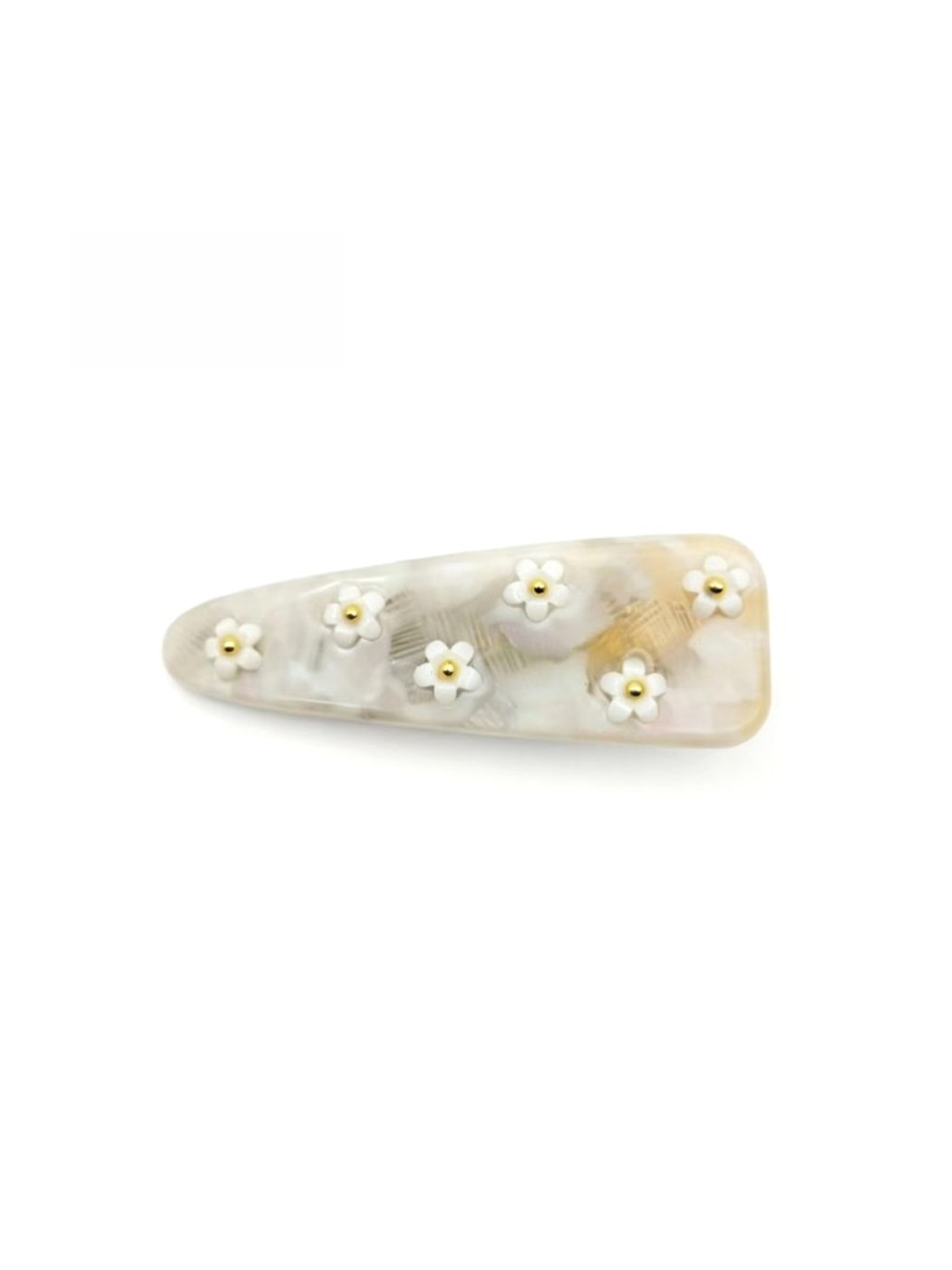 Beau - Floral Acetate Triangular Side Hair Clip