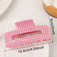 Beau - Plaid Hollow Rectangle Claw Clip