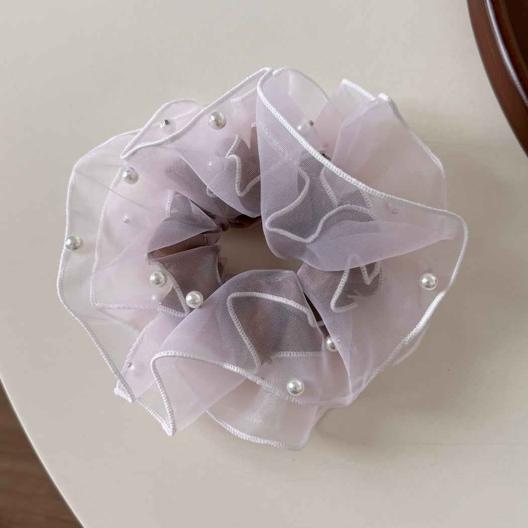 Gifty - Double-Layer Ruffle Polyester Scrunchie