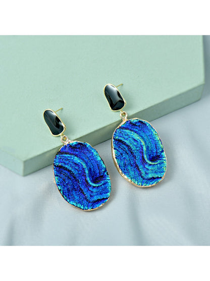 Earedge - Irregular Textured Long Stud Earrings