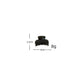 Beau - Geometric Half Round Plastic Claw Clip