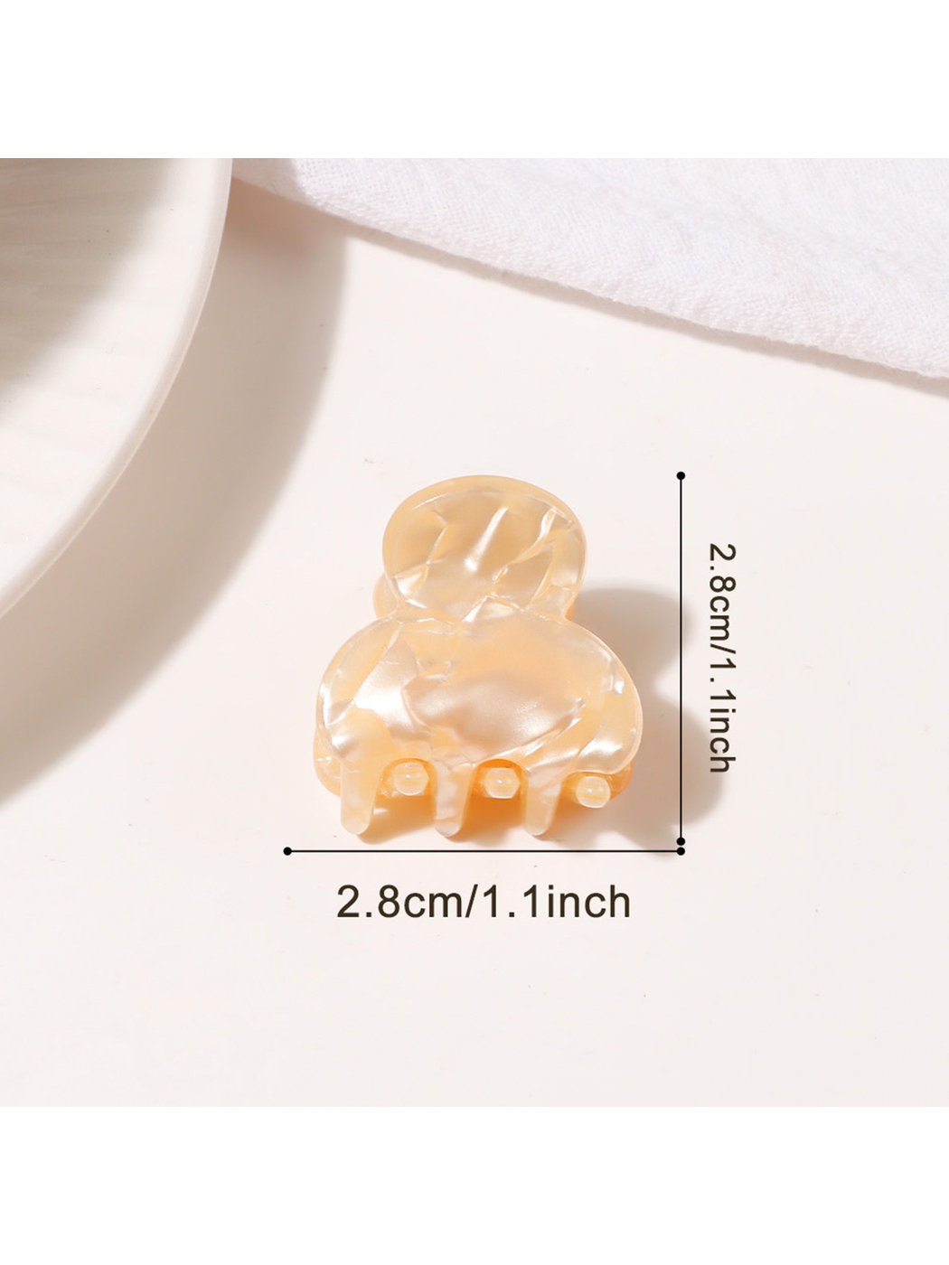 Beau - Glossy Mini Textured Hair Styling Claw Clip