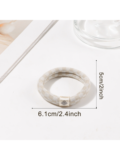 Gifty - Plaid High Elasticity Ponytail Hair Tie