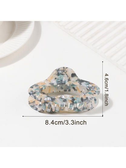Beau - Curved Cloud Shape PVC Hair Claw Clip
