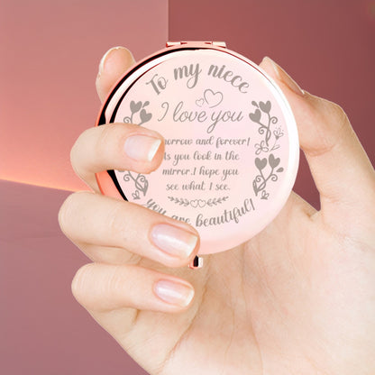 Mirroray - Portable Round Handheld Touch-Up Mirror