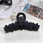 Beau - Matte Flower Design Plastic Alloy Claw Clip