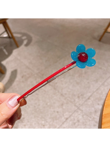 Beau - Plastic Alloy Flower Design Hair Clip