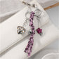 Keypus - Leopard Print Heart and Star Key Ring Charm