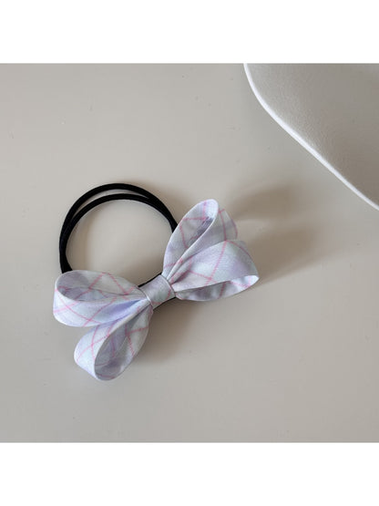 Gifty - Sweet Style Plaid Bow Decorative Ponytail Hair Tie