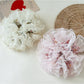 Gifty - Chic Floral Print Ruffled Lace Scrunchie