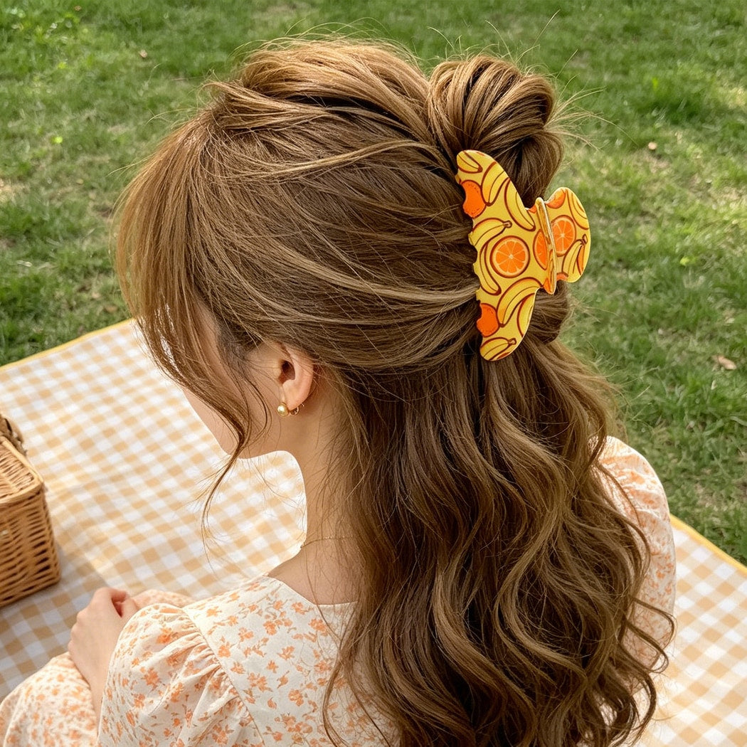 Beau - Fruit Theme Print Casual Claw Clip