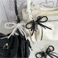 Keypus - Layered Lace Bow Heart Pendant Bag Charm Keychain