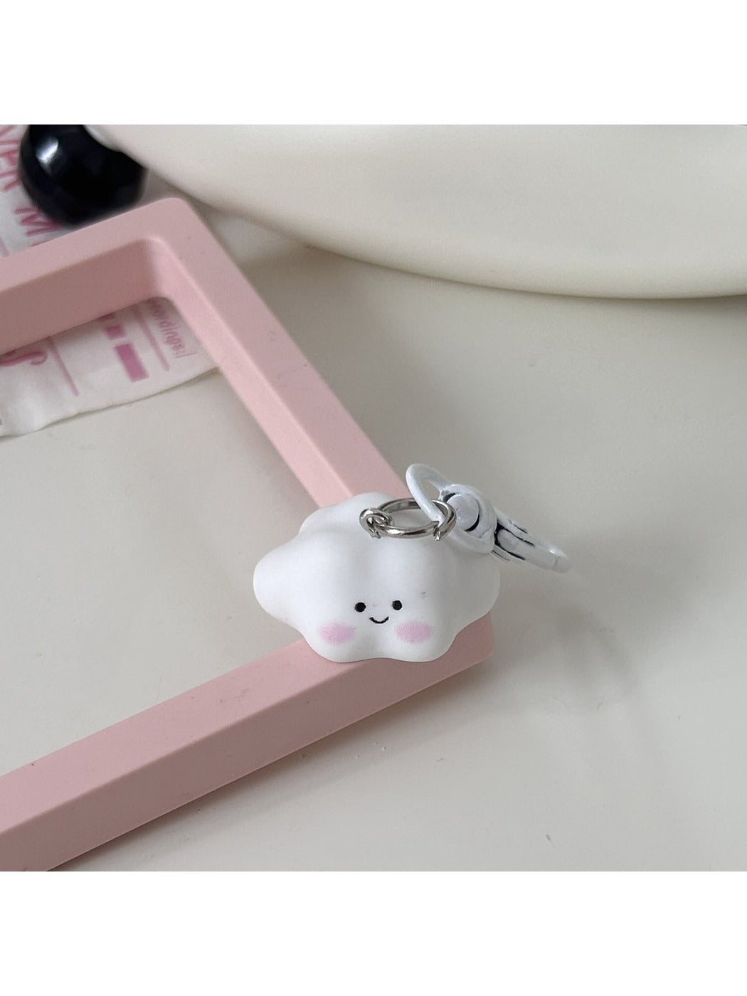 Keypus - Cute Cloud Face Keychain Bag Charm Keychain