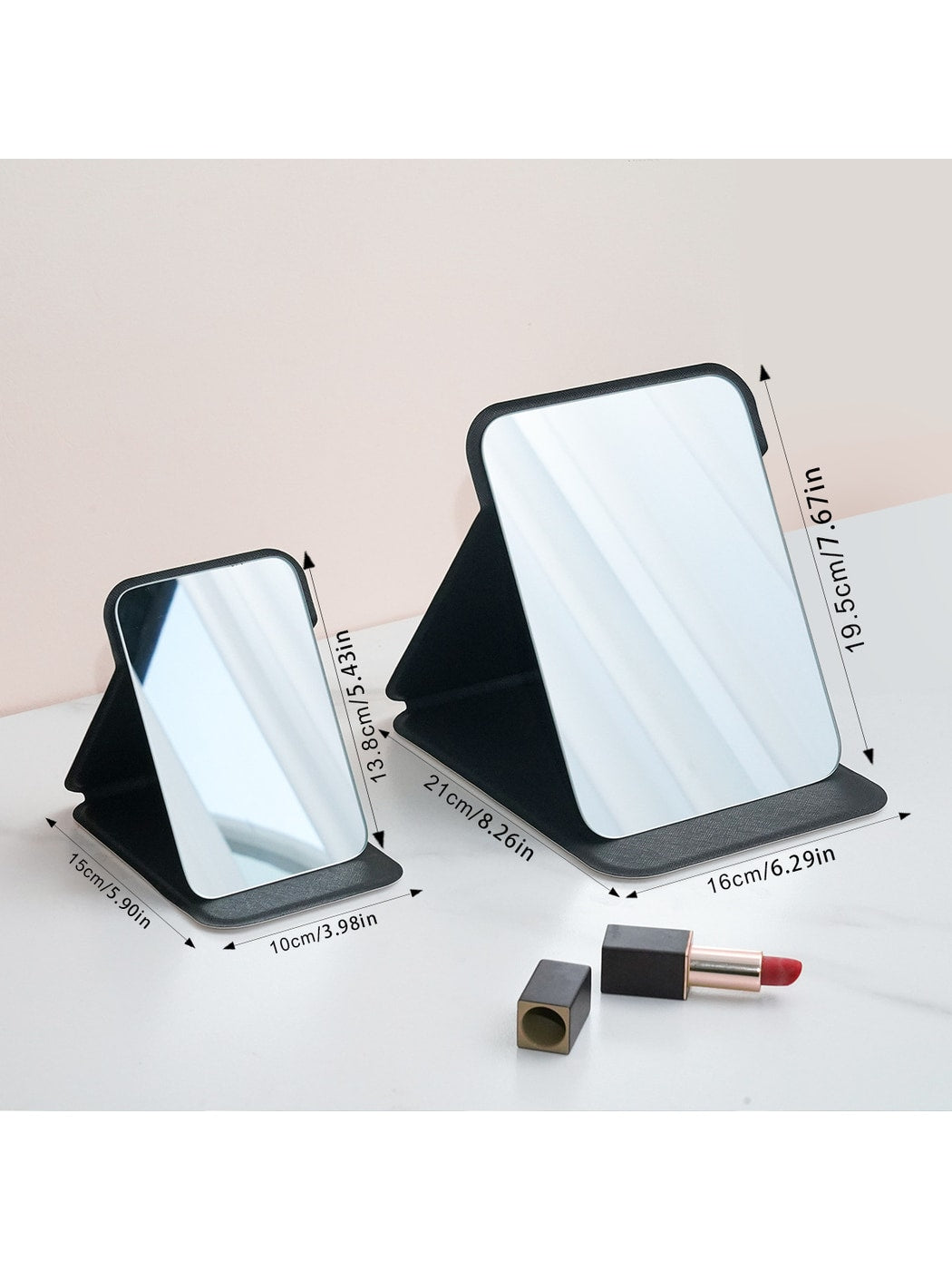 Mirroray - Floral Double-Sided Printed Folding Makeup Mirror
